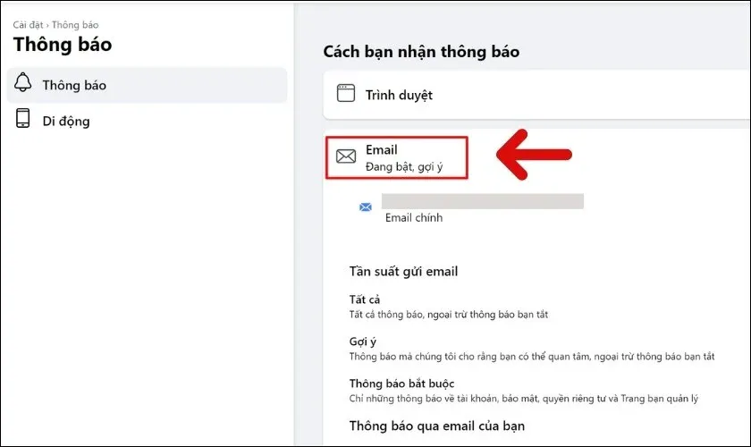 Truy cập Cài đặt & Quyền riêng tư khi thực hiện cách gỡ Gmail chính trên Facebook.