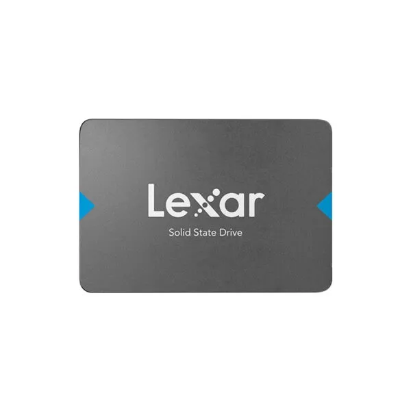 Ổ cứng SSD Lexar thiết kế mỏng nhẹ với tông màu nâu xám đặc trưng của thương hiệu