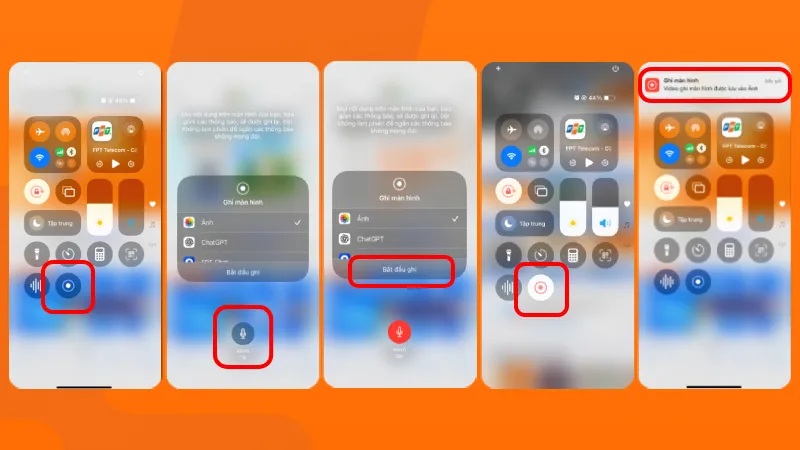 CÃ¡ch ghi mÃ n hÃ¬nh trÃªn iPhone cÃ³ tiáº¿ng