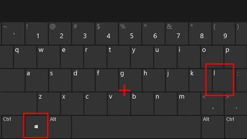 Khóa màn hình laptop bằng tổ hợp phím Windows và L