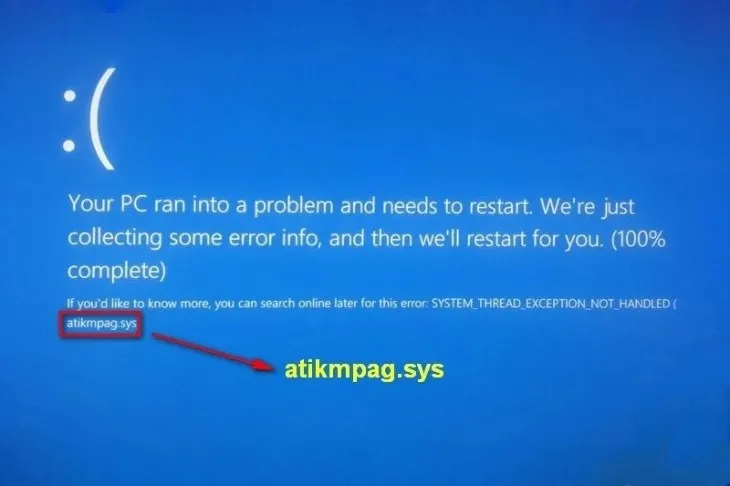 Thông báo lỗi màn hình xanh hiển thị mã lỗi Stop Code giúp người dùng định vị vấn đề