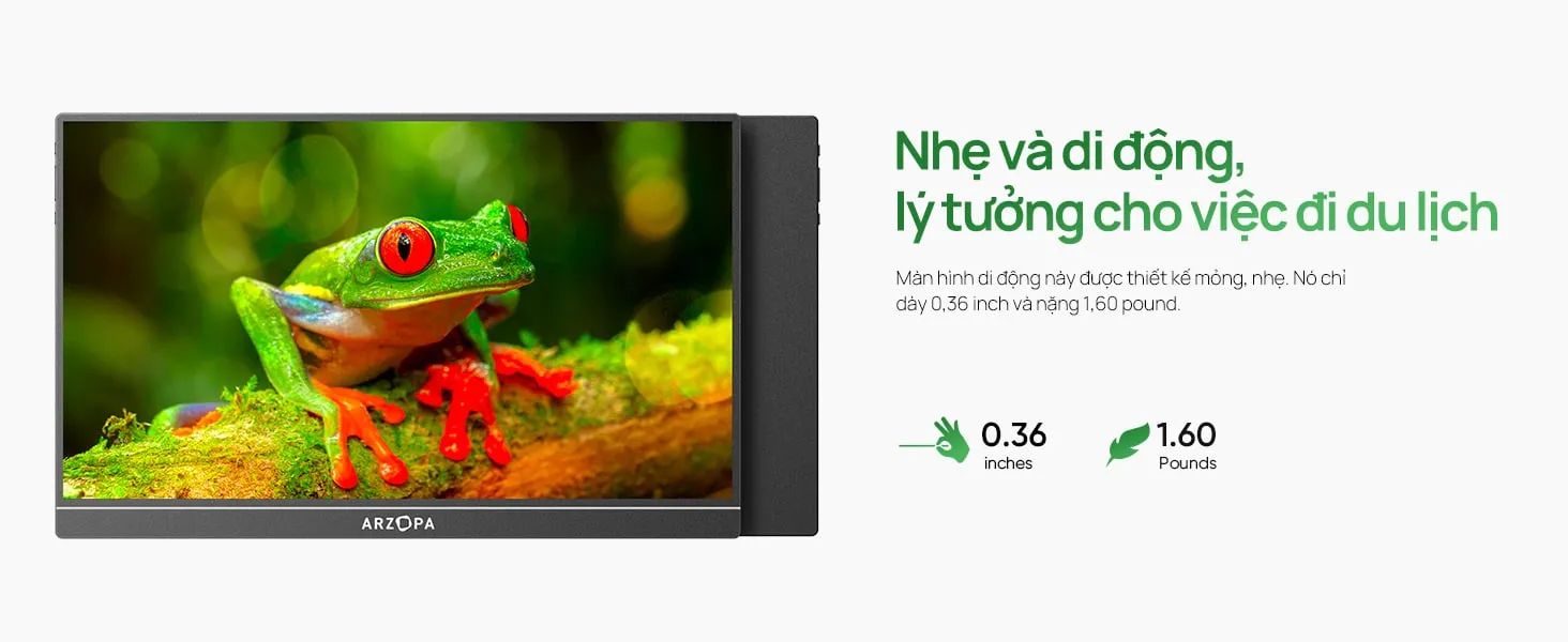 Cấu tạo hợp kim chắc chắn của màn hình pc di động giúp tăng cường độ bền