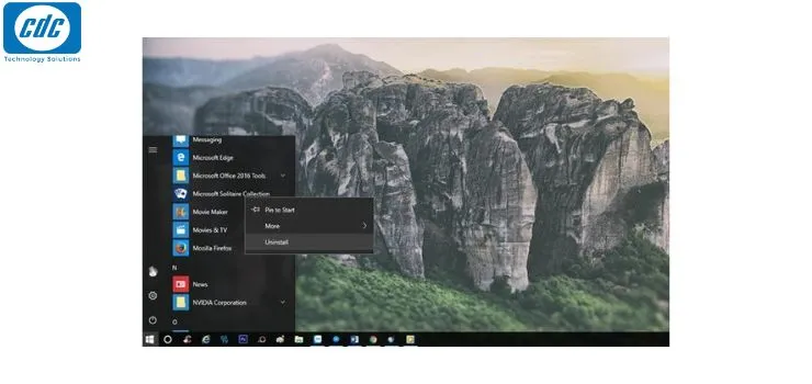 Loại bỏ các ứng dụng không cần thiết trong danh sách Apps và Features