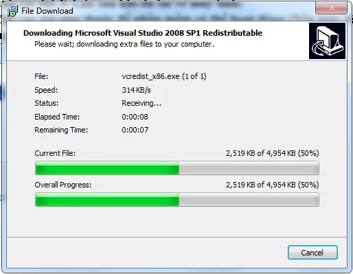 Quá trình tải và cài đặt các gói phụ thuộc của X-lite đang diễn ra