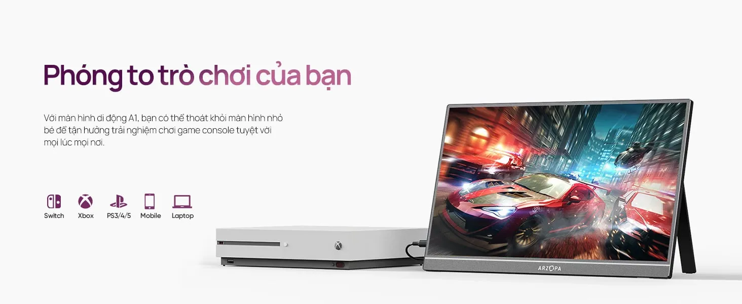 Sơ đồ kết nối đa năng của màn hình pc di động với các thiết bị ngoại vi