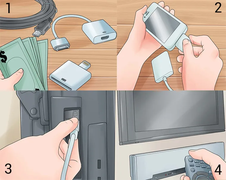 Kết nối iPhone với tivi qua cáp HDMI