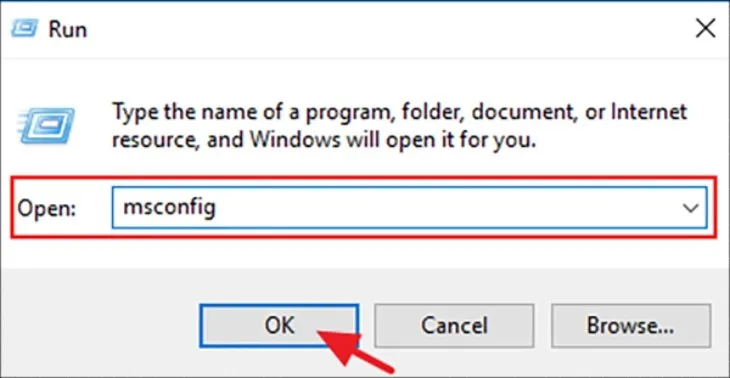 Giao diện lệnh Msconfig dùng để quản lý các chương trình khởi động cùng Windows