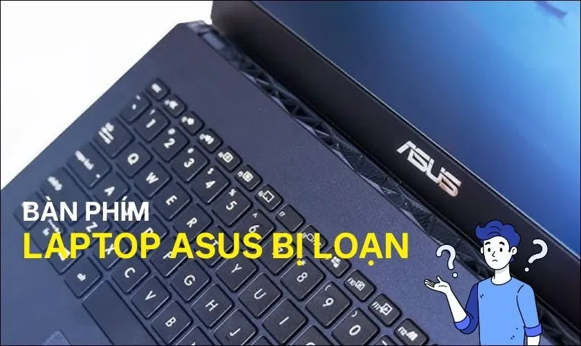 Nhân viên kỹ thuật đang kiểm tra tình trạng bàn phím laptop asus bị loạn trên dòng máy Vivobook đời mới