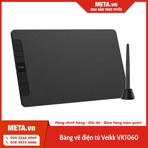 Bảng viết điện tử Veikk VK1060 với khu vực làm việc rộng rãi