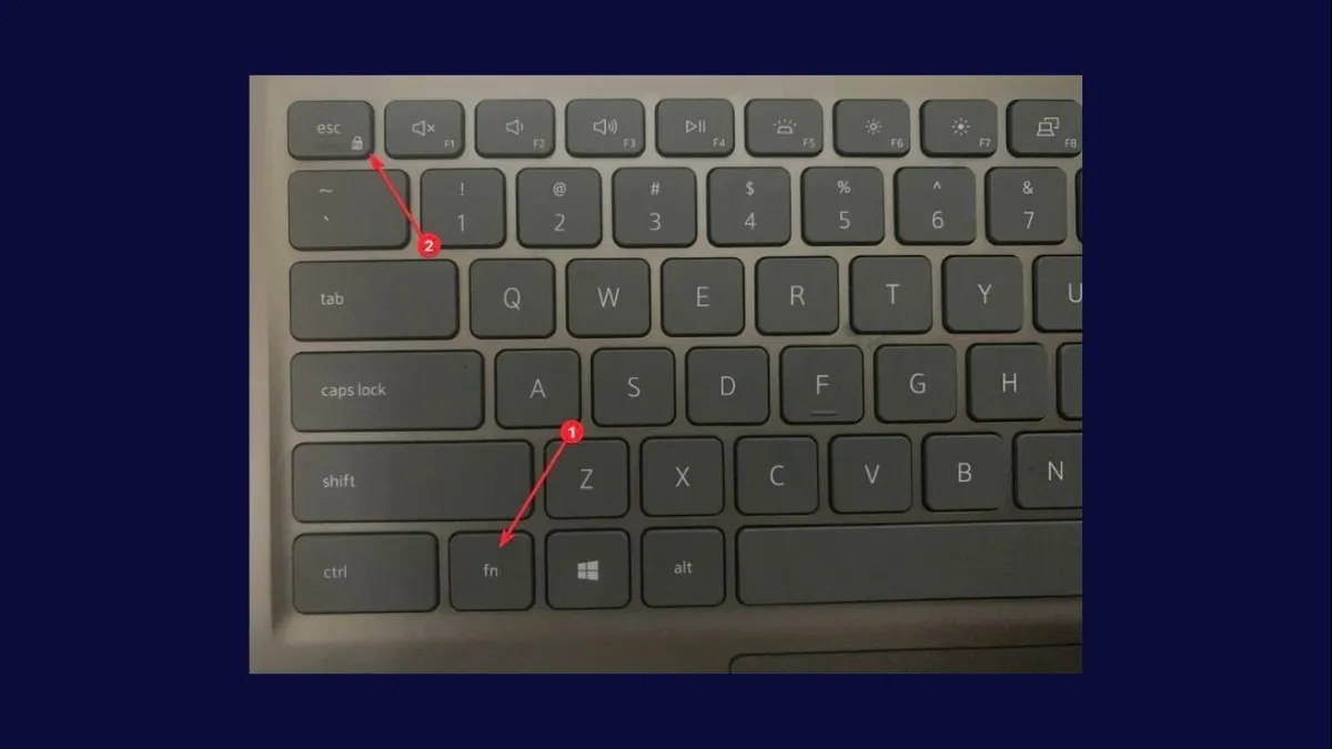 Sử dụng tổ hợp phím tắt để thay đổi trạng thái khóa phím Fn trên các dòng laptop HP đời mới