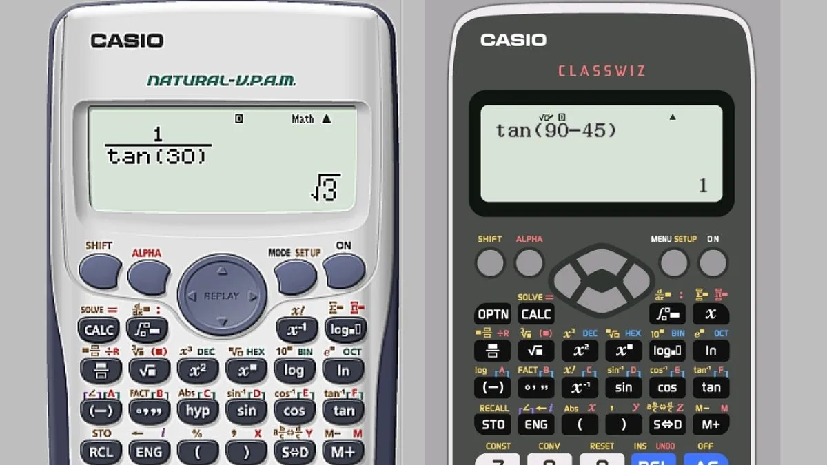 Kết quả tính Cotang của 30 độ (√3) trên máy tính Casio FX 570VN PLUS.