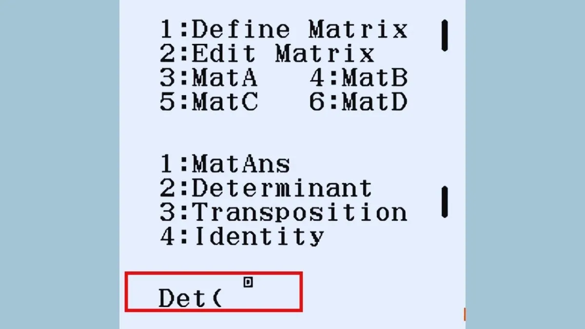 Kết quả định thức hiện ra dưới dạng một con số đơn lẻ giúp người dùng kết luận nhanh về tính chất ma trận
