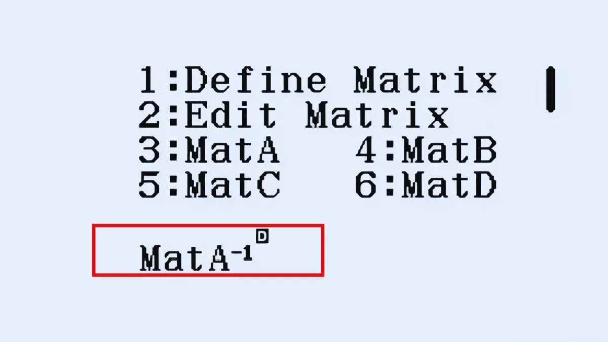 Sử dụng hàm nghịch đảo x-1 trên bàn phím máy tính giúp tìm nhanh các thành phần của ma trận đảo ngược
