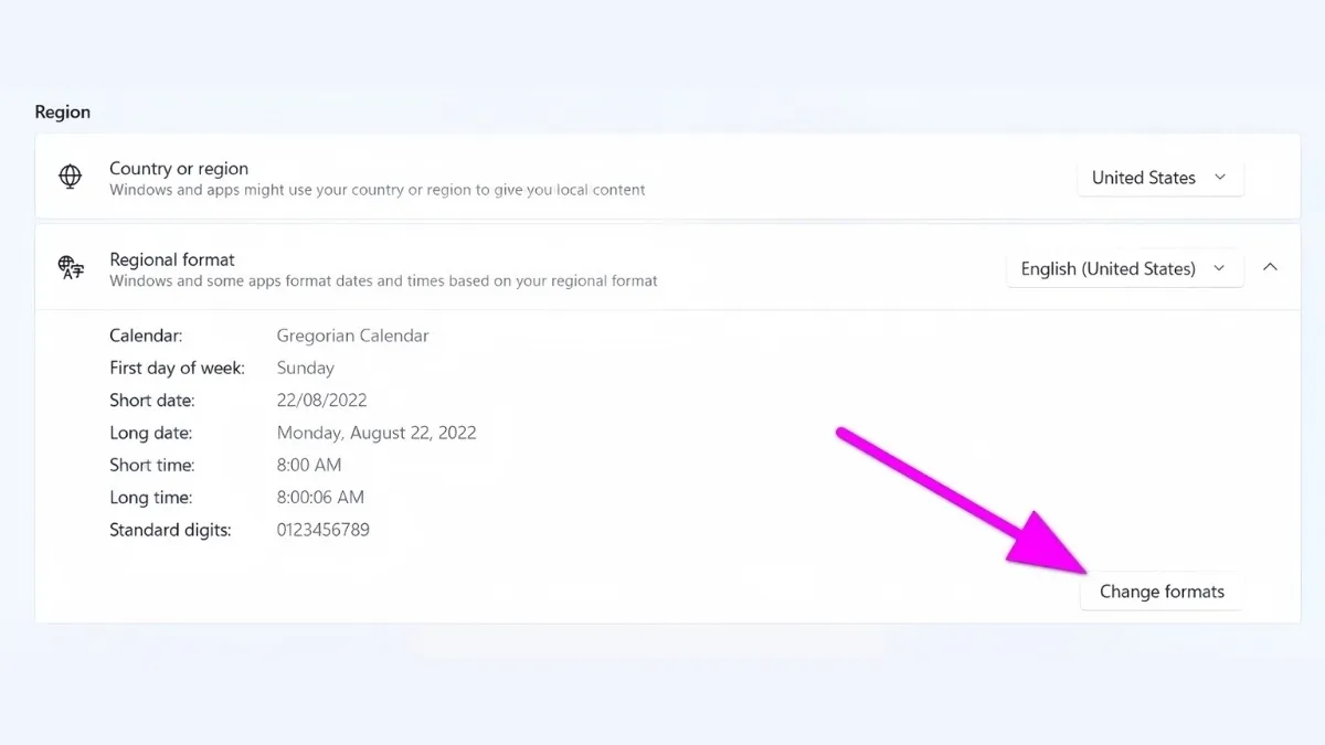 Thay đổi định dạng
