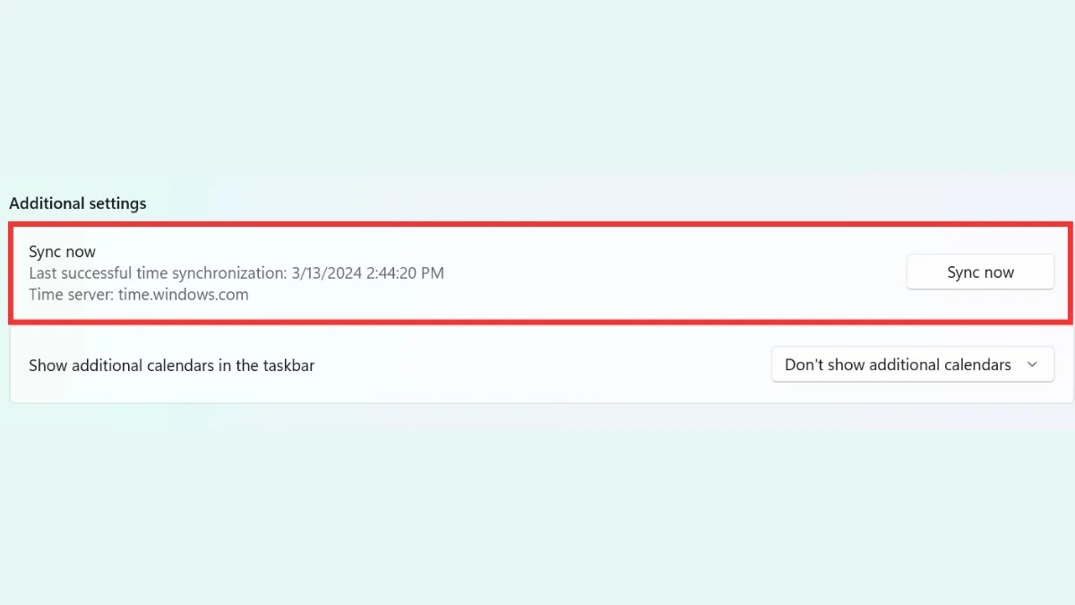 Đồng bộ thời gian ngay lập tức