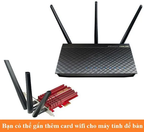 Card WiFi PCI Express với các ăng-ten