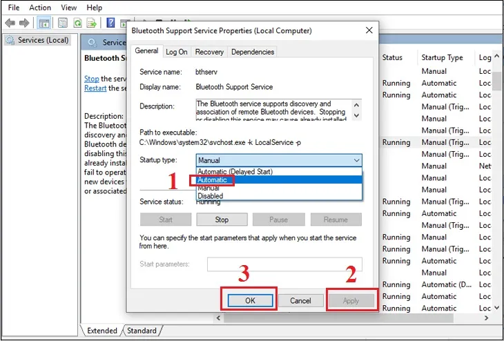 Cửa sổ quản lý dịch vụ hệ thống Services msc trên Windows 10/11