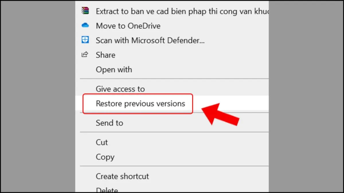 Tạo file mới cùng tên