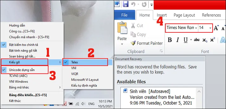 Thiết lập chính xác kiểu gõ và bảng mã trong Unikey để khắc phục lỗi