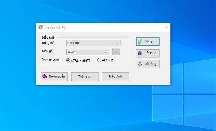Thao tác tắt và mở lại bộ gõ tiếng Việt hoặc cài đặt lại hoàn toàn