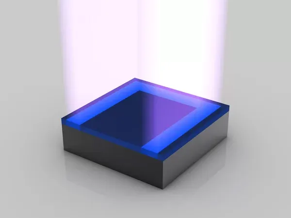 Sơ đồ minh họa kích thước siêu nhỏ của các bóng bán dẫn trên bề mặt chip