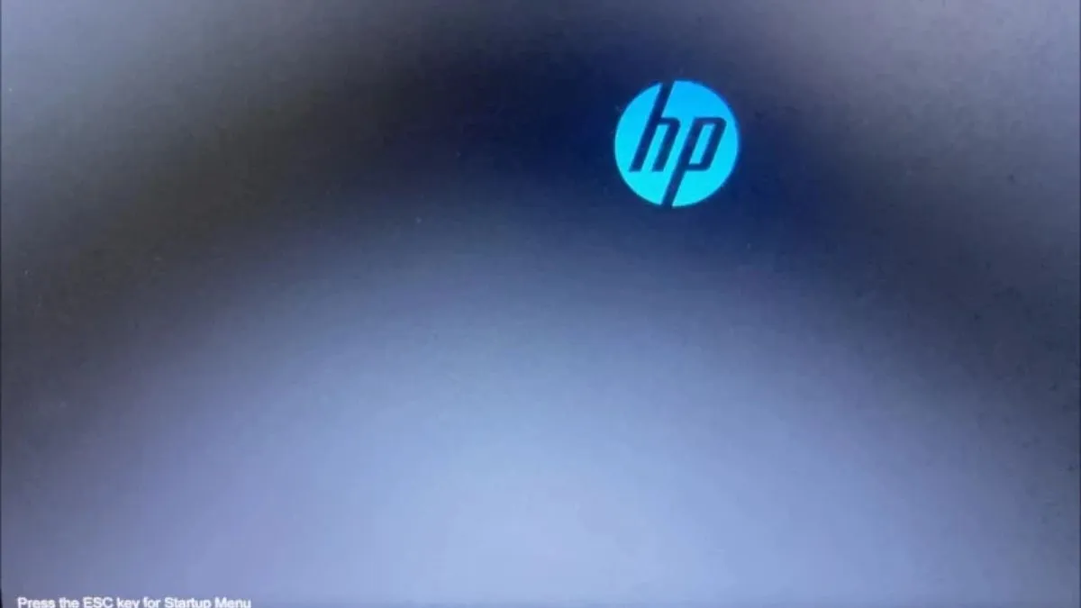 Màn hình khởi động máy tính với thông báo nhấn phím ESC để vào Boot Menu trên Windows 11