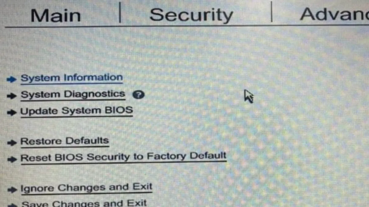 Giao diện BIOS sau khi truy cập thành công trên hệ điều hành Windows 11