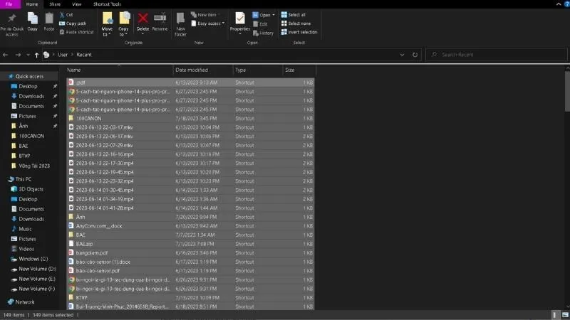 Quy trình xóa sạch các Shortcut trong Recent Places được thực hiện đơn giản chỉ với vài thao tác chuột và phím tắt chuyên dụng