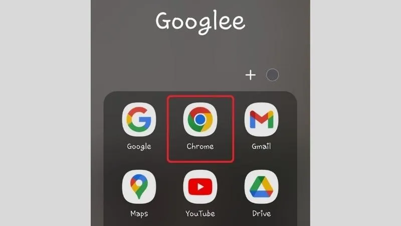 Mở ứng dụng Google Chrome trên hệ điều hành Android của Samsung