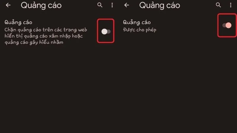 Bật tính năng chặn quảng cáo trên trình duyệt Chrome của Samsung