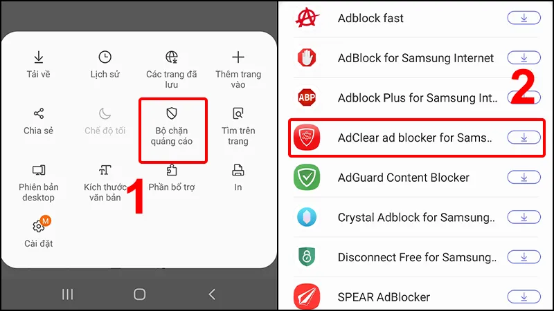Danh sách các tiện ích chặn quảng cáo được đề xuất cho điện thoại Samsung