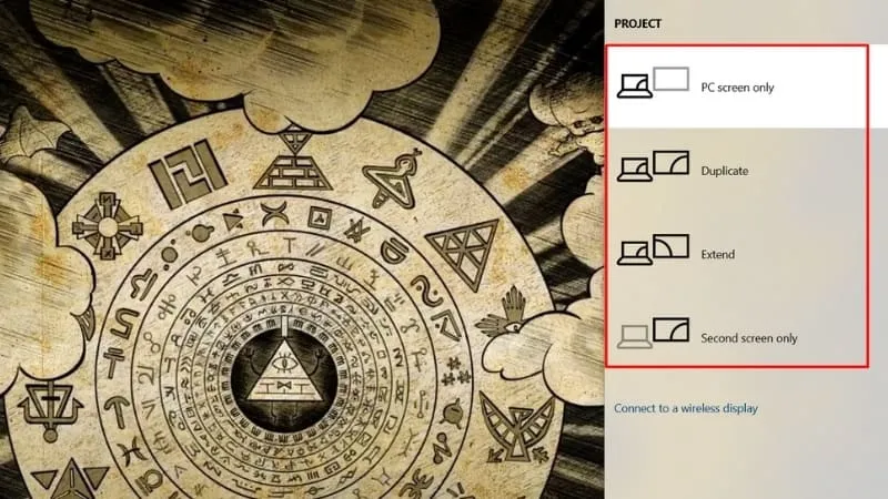 Sử dụng tổ hợp phím tắt để thay đổi nhanh trạng thái hiển thị của màn hình