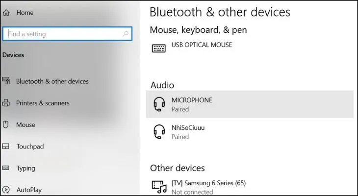 Chọn và kết nối với các thiết bị ngoại vi tương ứng
