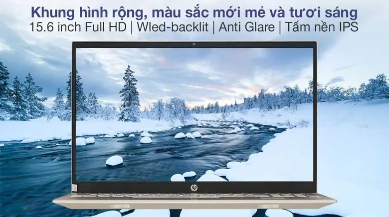 Góc nhìn rộng của tấm nền IPS trên laptop HP cho phép người dùng quan sát nội dung từ nhiều hướng khác nhau