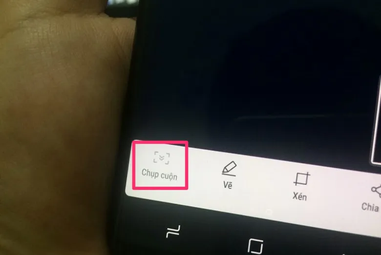cách chụp màn hình Samsung S8 cuộn