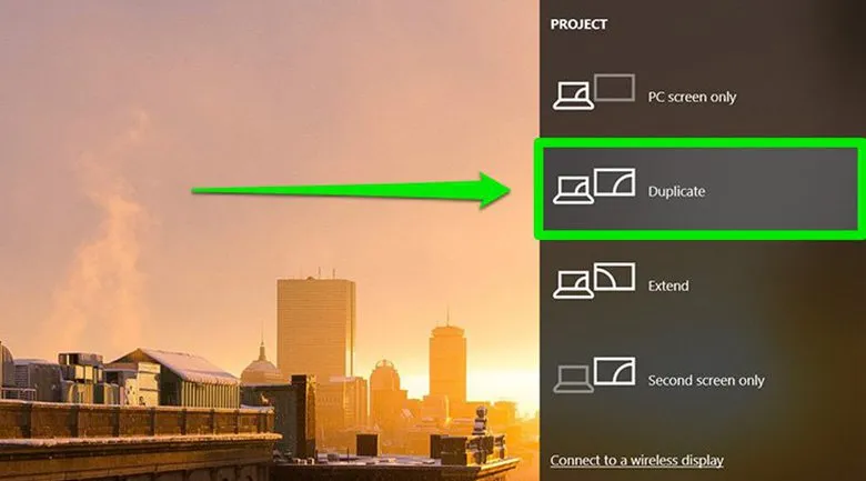 Cấu hình chế độ hiển thị Duplicate trên máy tính sau khi kết nối HDMI