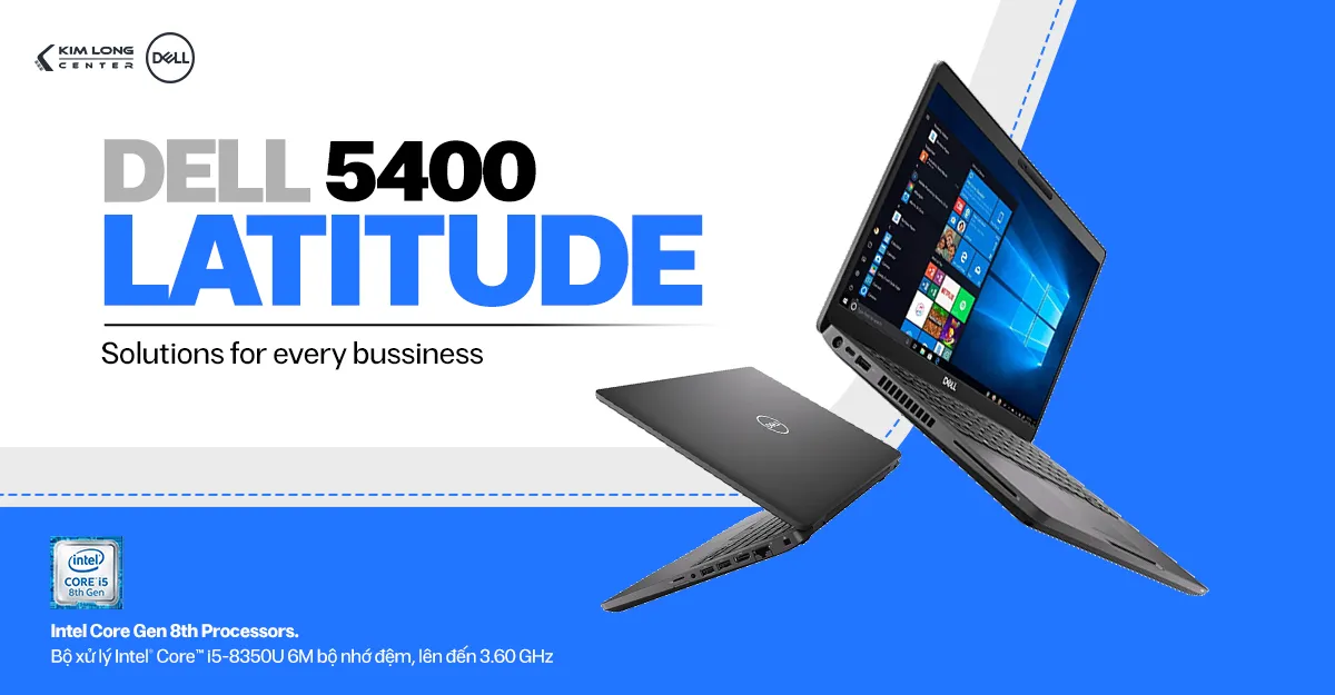 Mẫu laptop Dell Latitude 5400 với bộ khung chắc chắn đạt chuẩn quân độ Mỹ