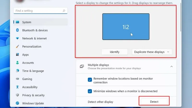Thao tác ra lệnh cho hệ thống tìm kiếm màn hình bổ sung thủ công