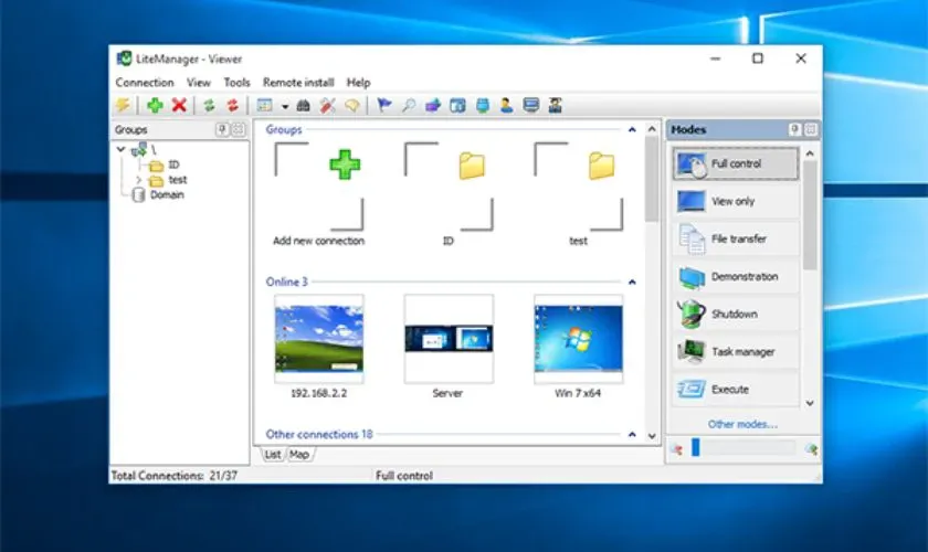 Phần mềm Lite Manager dùng máy tính từ xa