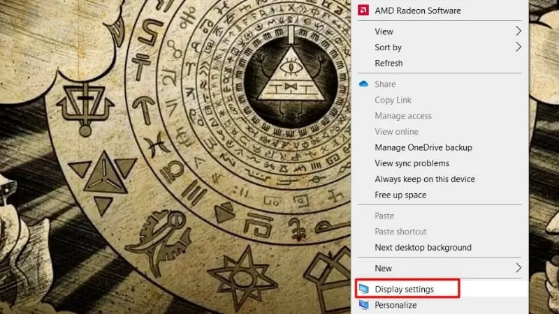 Cửa sổ thiết lập màn hình quen thuộc đối với người dùng Windows 10