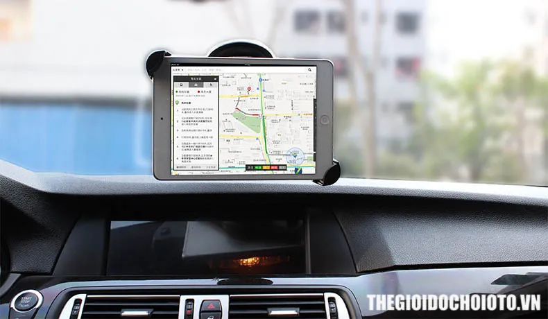 Cận cảnh bộ giá đỡ máy tính bảng với cơ chế kẹp chắc chắn và linh hoạt