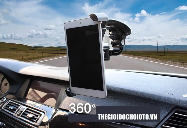 Chân đế hút chân không với lực hút mạnh mẽ bám chắc vào bề mặt kính xe