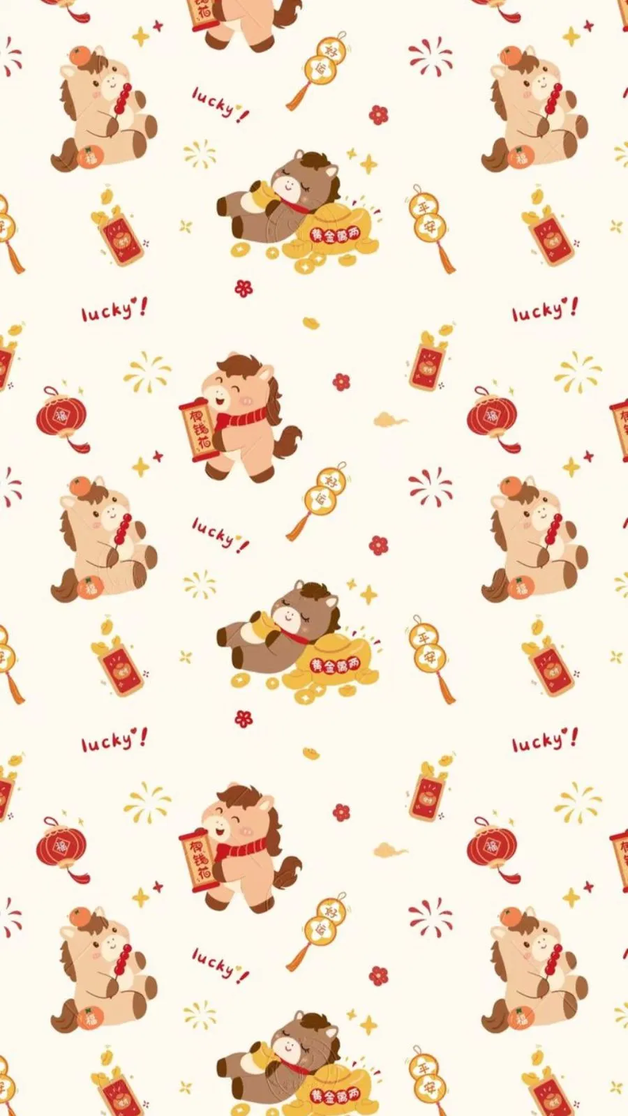 Hình nền chú ngựa hoạt hình dễ thương