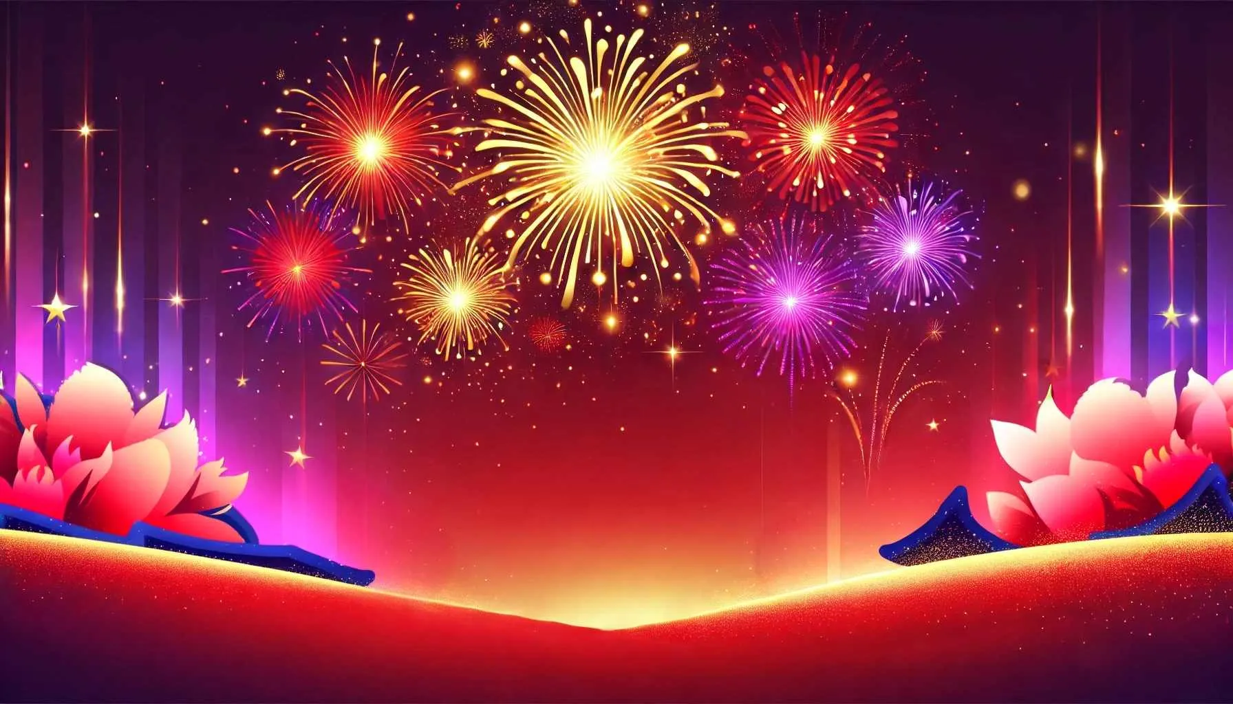 Hình nền pháo hoa đêm giao thừa