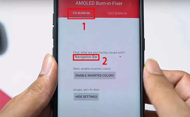 Bạn chọn tiếp mục Navigation Bar