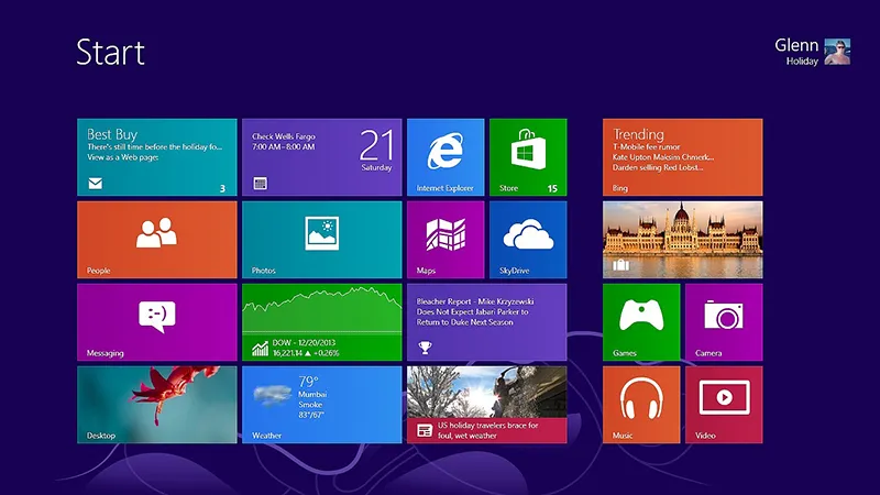 Thao tác trên Windows 8.1 để kích hoạt trình chiếu không dây