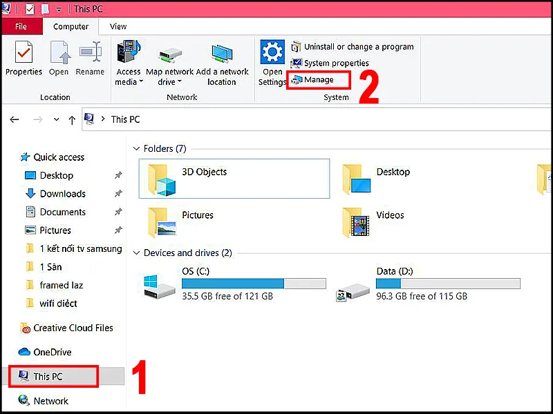 Truy cập vào trình quản lý máy tính dành cho chuyên viên IT