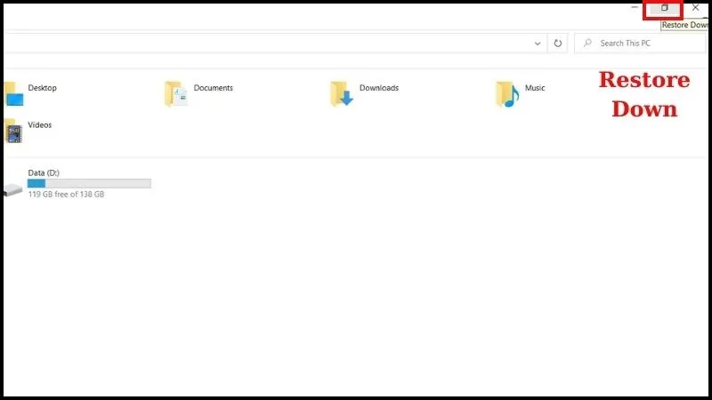 Người dùng thực hiện thay đổi kích thước cửa sổ trình duyệt bằng cách nhấn vào biểu tượng ô vuông