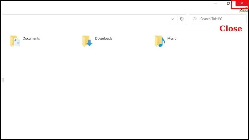 Nút đóng ứng dụng hình dấu X đỏ nổi bật giúp thoát chương trình nhanh chóng khi hoàn tất