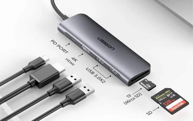 Hệ thống đầu đọc thẻ nhớ gắn ngoài kết nối qua cổng USB-C dành cho các dòng laptop thế hệ mới không có khe cắm tích hợp